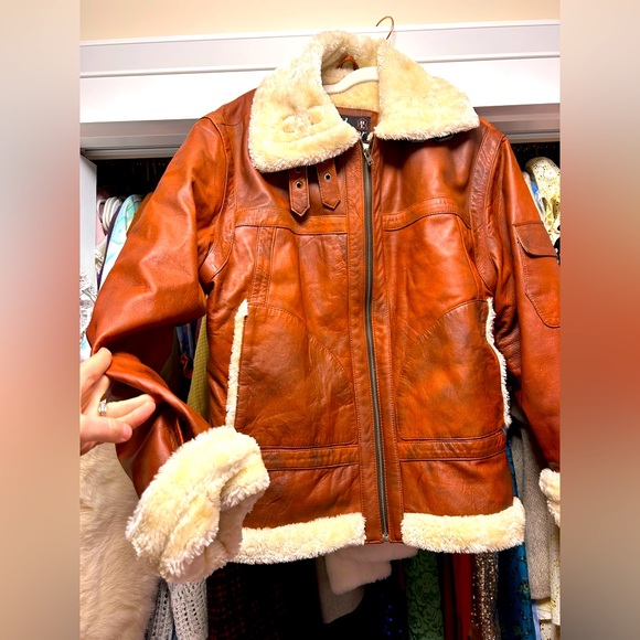 1970s Sherpa Lined Leather Bomber - Picture 1 of 4